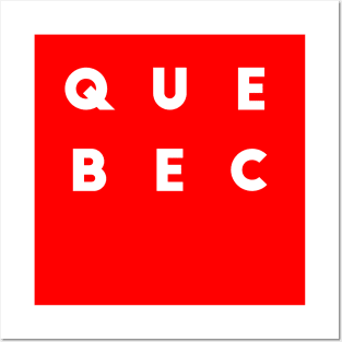 Quebec | Red square, white letters | Canada Posters and Art